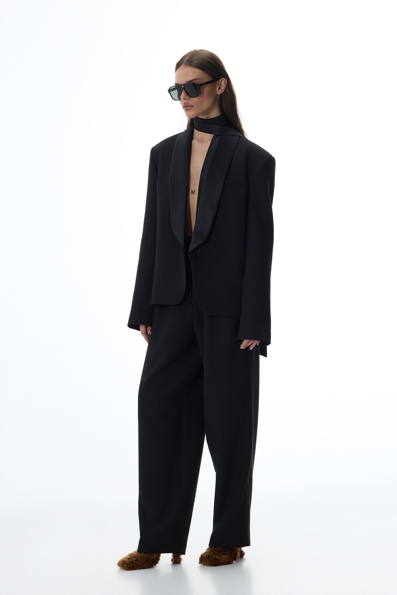 CZARNE SPODNIE TAVON